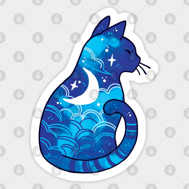 Spirit Moon Cat Sticker by MichelleScribbles